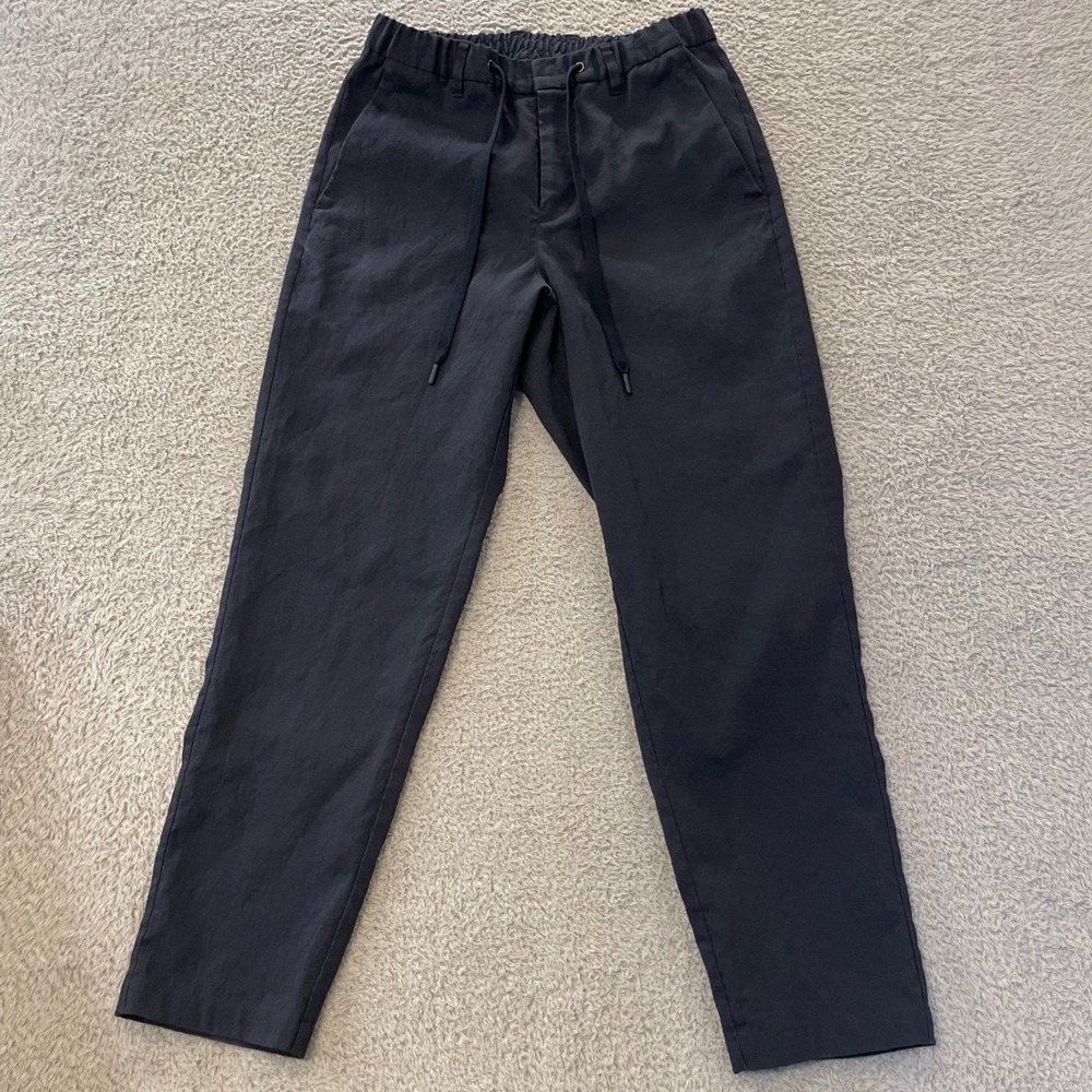 Snow Peak Pants Mens Small Navy Blue Drawstring Elastic Waist Chino